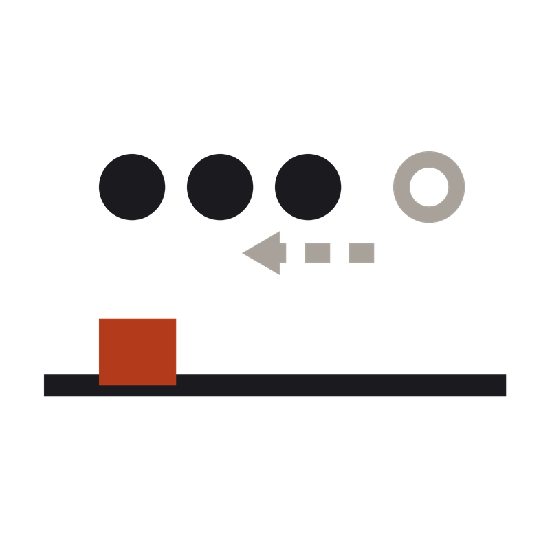 Structural diagram of Anchoring. A first number drags every later estimate toward it.