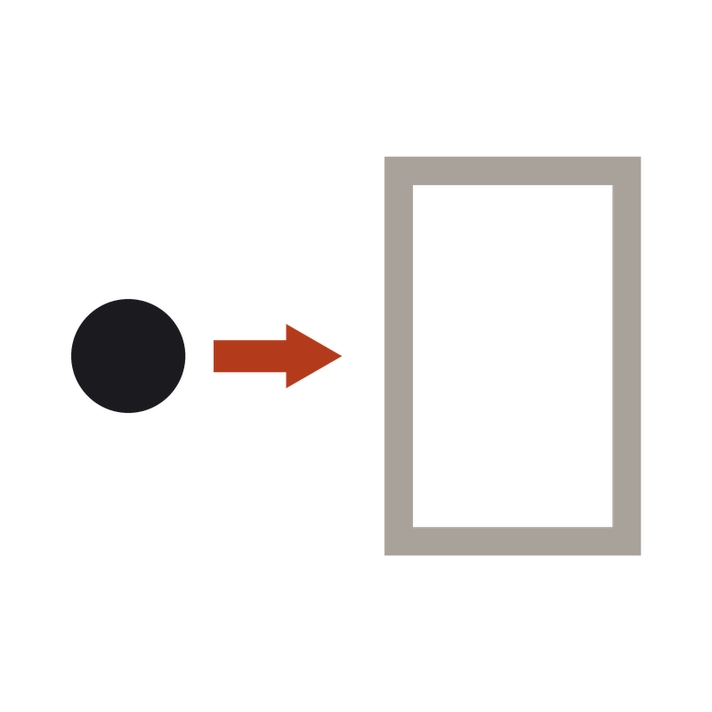Structural diagram of Anecdotal Evidence. One case carrying a conclusion about the whole.