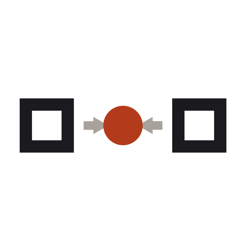 Structural diagram of Middle Ground. The truth assumed to sit halfway between the two positions on offer.